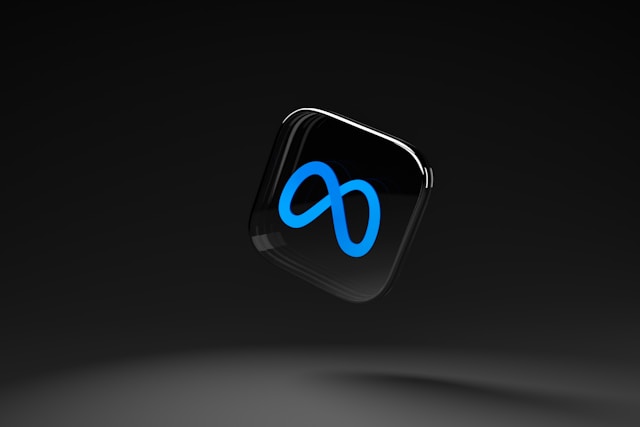 Meta app icon in 3D.